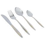 طقم ملاعق استيل بحقيبة ألمنيوم السيف غاليري، 72 قطعة، نقش ذهبي - فضي product image 3