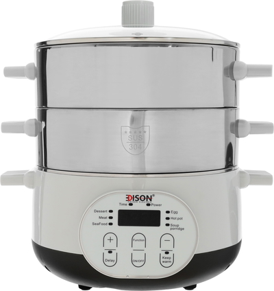 Edison Steam Cooker, 15L, 1600W, 6 Functions, Digital - Silver product image 1