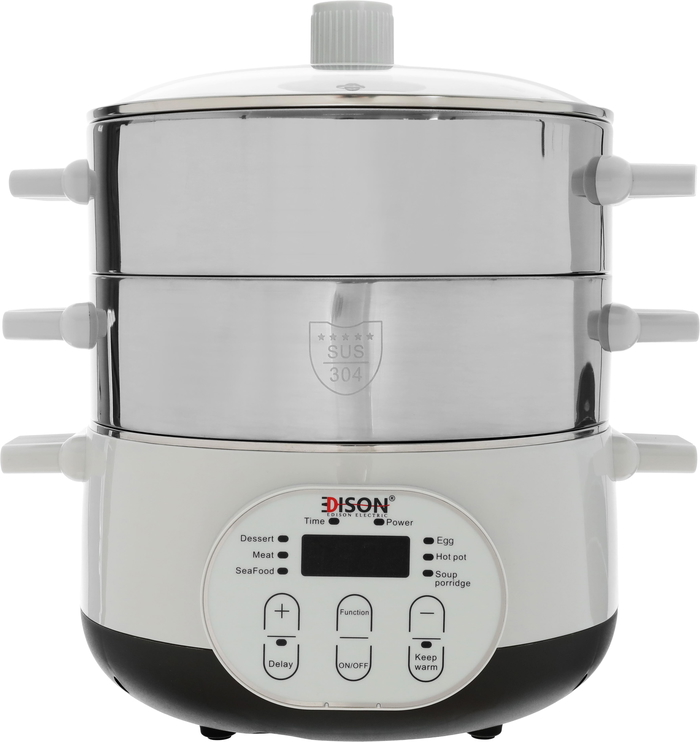 Edison Steam Cooker, 15L, 1600W, 6 Functions, Digital - Silver product image 1