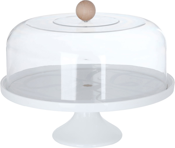 Al Saif Gallery porcelain cake serving stand, round, lid, plates - white product image 9