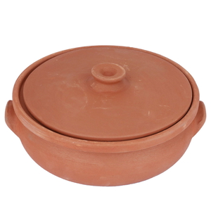 Al Saif Gallery pottery tray, small, with lid - brown product image