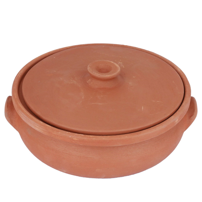 Al Saif Gallery pottery tray, small, with lid - brown product image 1