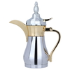 Al Saif Gallery Sulaiman Steel Dallah, 0.25 liters - Gold silver product image 1