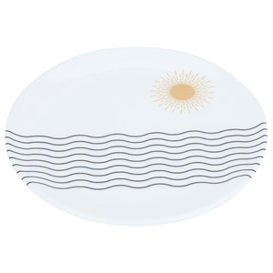 Al Saif Gallery porcelain cake plate, 19 cm, sun pattern - white product image