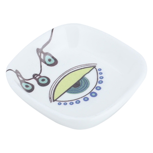 Al Saif Gallery Porcelain Serving Plate, 10X10X3 Cm, Square - White And Blue product image