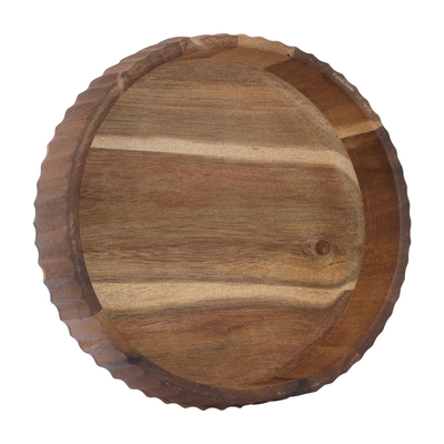 Al Saif Gallery Wooden Bowl, 22 cm, Round - Dark Brown product image 2