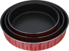 Red Flame Aluminum Oven Trays Set, 3 Pieces - Red product image 1