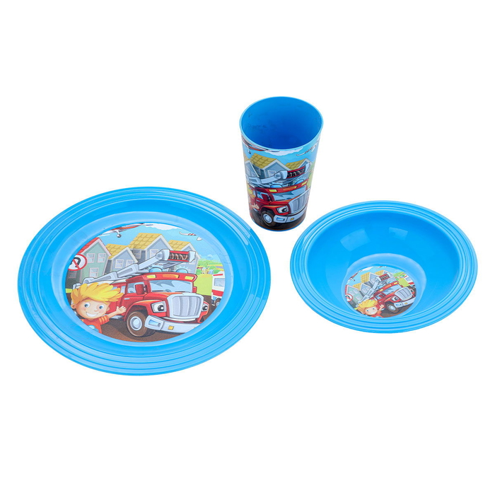 Al Saif Gallery Children'S Serving Set, 3 Pieces - Blue product image 3