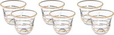 Al Saif Gallery Glass Cupssaucers Set, 6 Pieces, 60 Ml - Clear product image 1