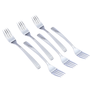 Al Saif Gallery Sola Steel Sweet Fork Set, 6 Pieces - Silver product image