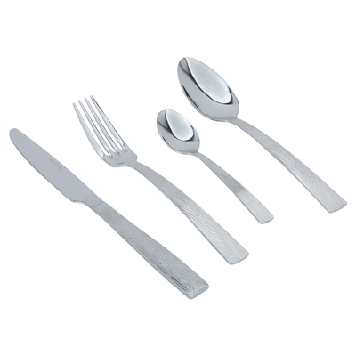Al Saif Gallery steel spoon set, 24 pieces - silver product image 1