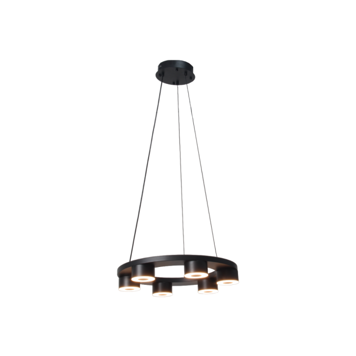 Modern aluminum Mishkati chandelier, 45 cm, 30 watts - black product image 2