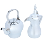 Al Saif Gallery Sulaiman Steel Dallah Set, 48 oz - Silver product image 2