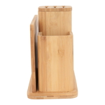 Al Saif Gallery wooden spoon and knife stand, 29 x 15 x 24 cm - beige product image 3