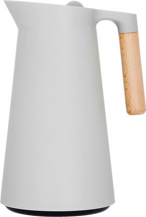 Timeless Linda Glass Thermos, 1 Liter, Wooden Handle - Gray product image