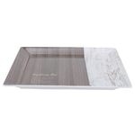 Al Saif Gallery plastic serving tray, 30 x 30 x 2 cm, square - white brown product image 1