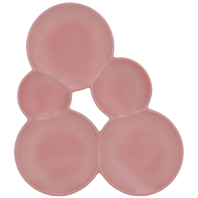 Al Saif Gallery Porcelain Serving Plate, Circles - Pink product image 2