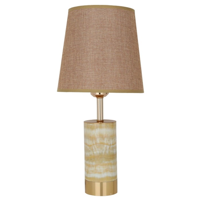 Edison lamp, 32 x 26 x 26 cm, honey marble base - gold/honey product image 1