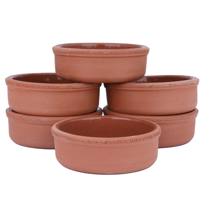 Al Saif Gallery Pottery Bowl Set, 6 Pieces - Brown product image 1