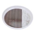 Al Saif Gallery Plastic Serving Tray, 15x15x2.3 cm, Round - White Brown product image 1