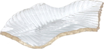 Al Saif Gallery glass sweet dish, 2 x 14 x 23 cm, leaf shape, small - transparent product image 1