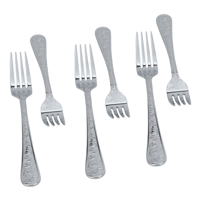 Al Saif Gallery Steel Forks Set, 6 Pieces - Silver product image 2