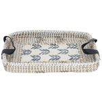 Al Saif Gallery wicker serving tofir, 40 x 30 x 5 cm, rectangular - beige white product image 2