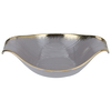 Al Saif Gallery Porcelain Bowl with Gold Rims, 36 x 22 x 10 cm, Large - Gray product image 1