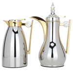 Al Saif Gallery Plastic Thermos Set (Alaa), 1 liter - 0.75 liters, 2 pieces - silver product image 1