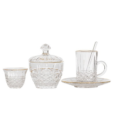 Al Saif Gallery Glass Bialat Serving Set, 26 Pieces - Clear product image 2