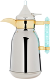 Al Saif Gallery Stainless Steel Thermos Set, 1/1 Liter, 2 Pieces - Silver Gold product image 3