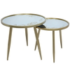 Al Saif Gallery Steel Table Set, 2 Pieces - Gold product image 1