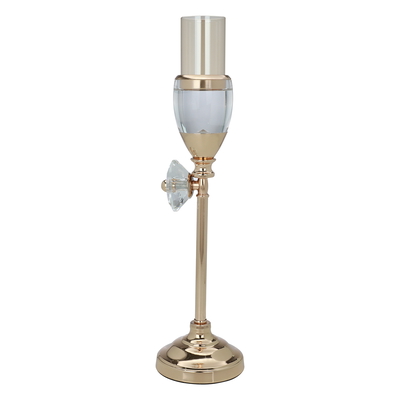 Al-Qannas steel candlestick, 7 x 10 x 30 cm, base - gold product image 1