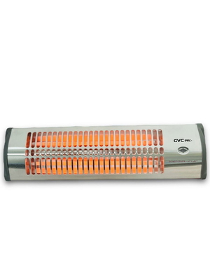 VC Pro Quartz Electric Heater, Rectangle, 1200 Watt, 2 Heat Levels, 18 x 14 x 57 cm, GVCHT-1802 - Silver product image