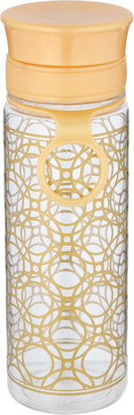 Al Saif Gallery plastic bottle, 400 ml, patterned with golden circles - clear product image 1