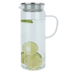 Al Saif Gallery Geek Glass Bottle, 1.2 Liter, Steel Lid - Transparent product image 1