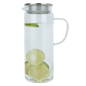 Al Saif Gallery Geek Glass Bottle, 1.2 Liter, Steel Lid - Transparent product image