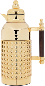 Sarah Steel Al Saif Gallery thermos set, 1+1 liter, dark wooden handle, 2 pieces - gold product image 2