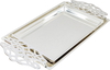 Al Saif Gallery Steel Serving Trays Set, Two Pieces, Patterned -- Silver product image 1