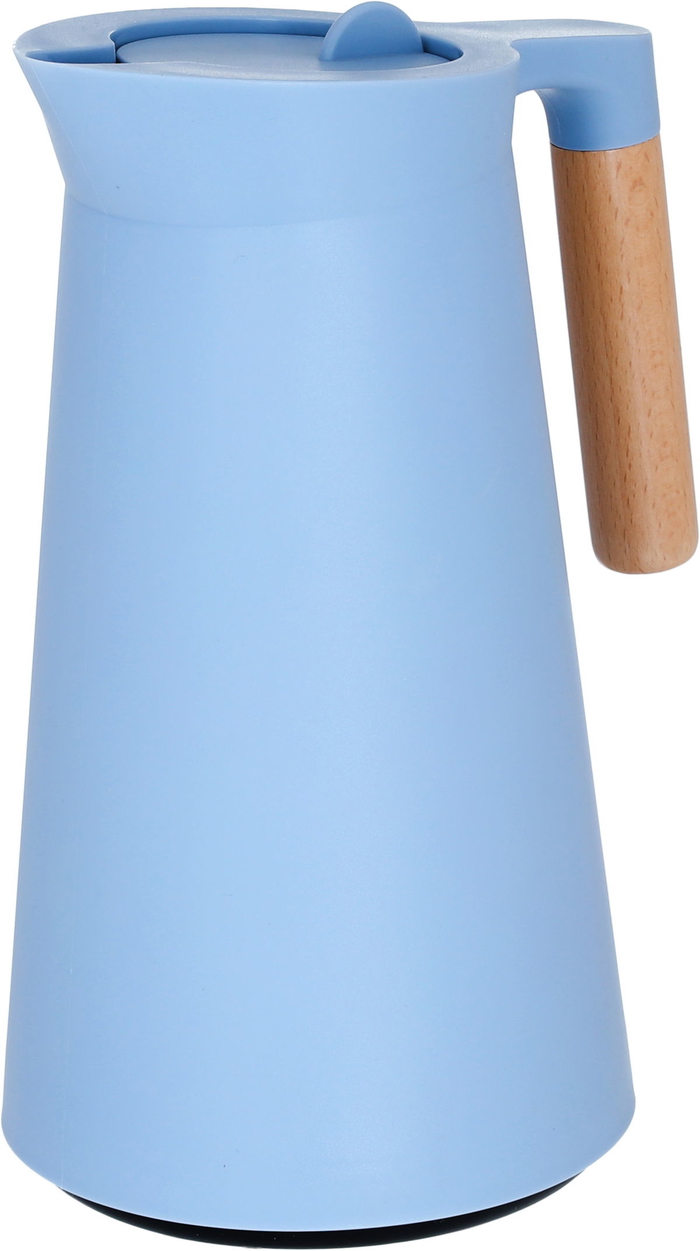 Timeless Linda Glass Thermos, 1 Liter, Wooden Handle - Light Cyan product image 3