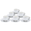 Al Saif Gallery Porcelain Coffee Cups Saucer Set, 12 Pieces, 90 Ml - White product image 2