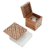 Saif Gallery Wood Incense Burner Set, Pearl Pattern, 3 Pieces - Brown product image 2