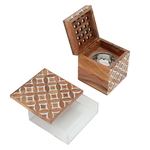 Saif Gallery Wood Incense Burner Set, Pearl Pattern, 3 Pieces - Brown product image 2