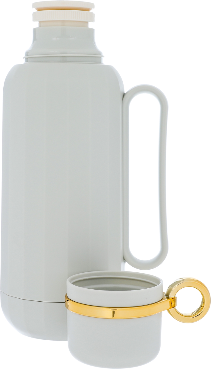 Al Saif Gallery Rahal Plastic Thermos, 1 Liter - Light Grey product image 3