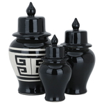 Al Saif Gallery Porcelain Vase Set, 3 Pieces - Black product image 1