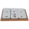 Al Saif Gallery porcelain yogurt set, stand, lid, 7 pieces - white product image 1