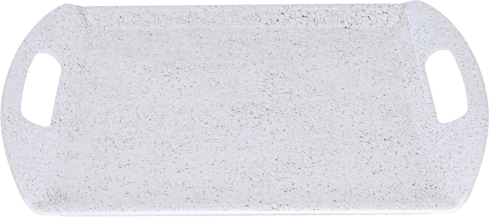 Al Saif Gallery Melamine Serving Tray, 14 cm, Marble Pattern - White product image 1