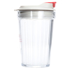 Al Saif Gallery plastic cup, 370 ml, with lid - transparent product image 1