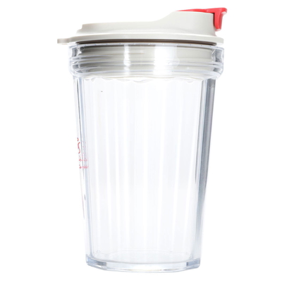 Al Saif Gallery plastic cup, 370 ml, with lid - transparent product image 1