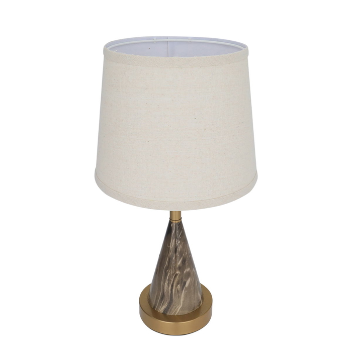 Al Saif Gallery steel lampshade, 8x10x8 inches, marble - gold product image 3